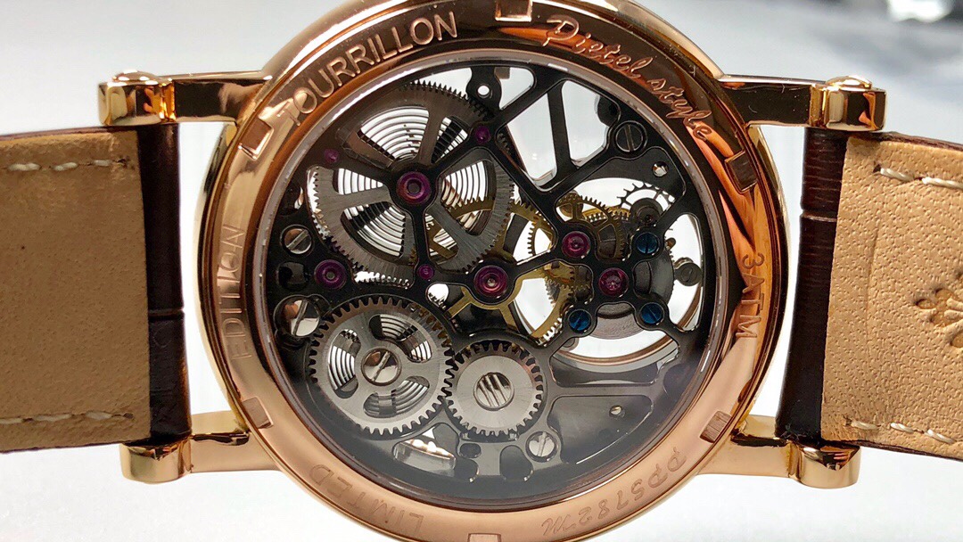 Patek Philippe (skeletonized double large storage kinetic energy) Haiou manual tourbillon movement watch