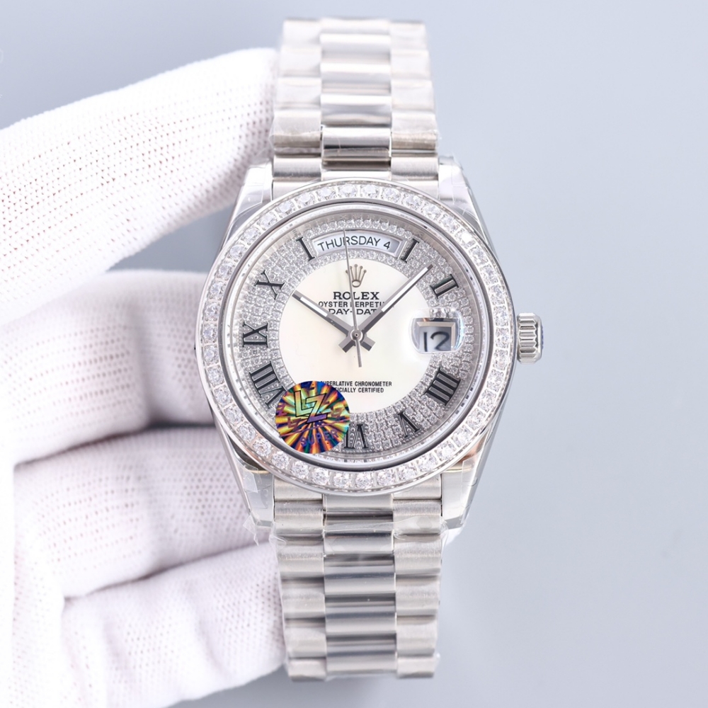 Rolex Day-Date Series starry diamond-encrusted mechanical men's watch