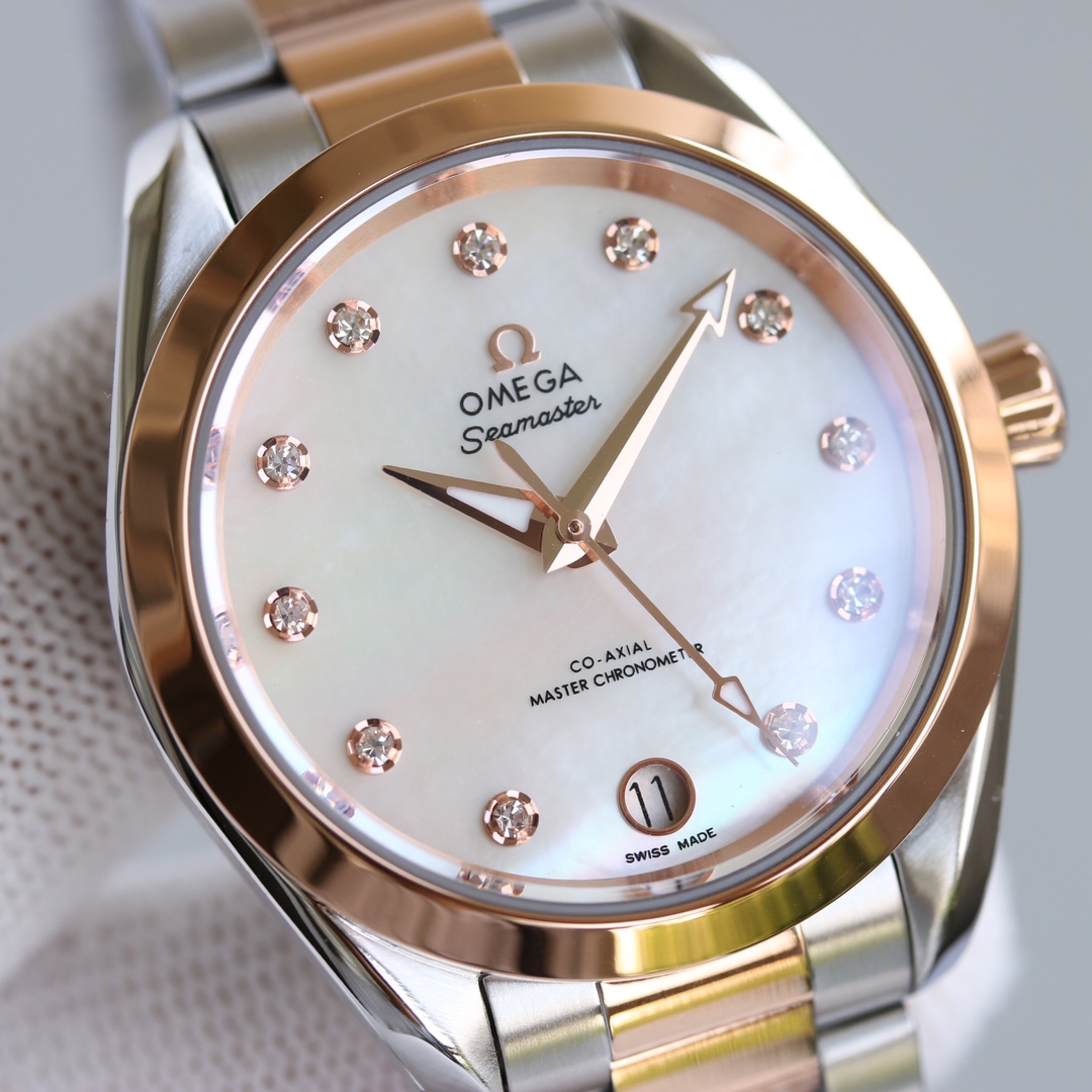 The Omega Seamaster series has a diameter of 34mm