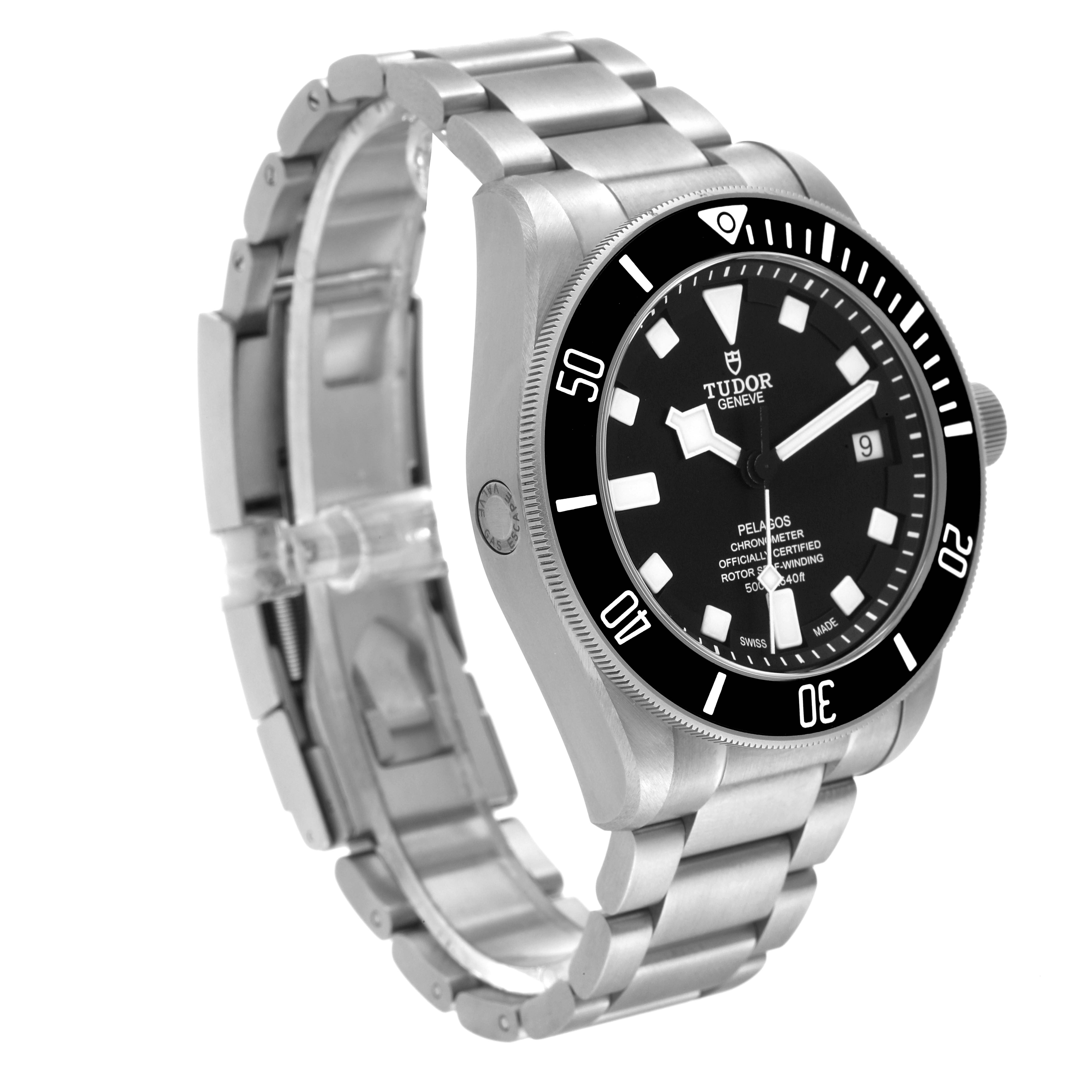 Tudor Pelagos Black Dial Titanium Mens Watch 25600TN Box Card