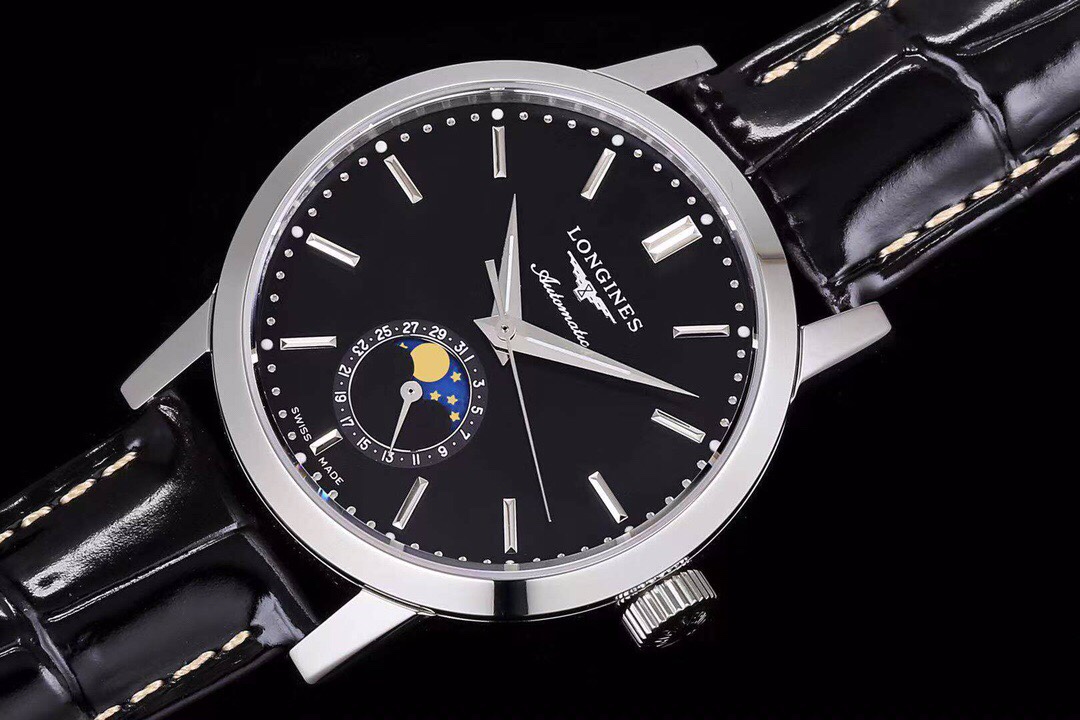 Longines L4.826.4.92.2 moon phase watch