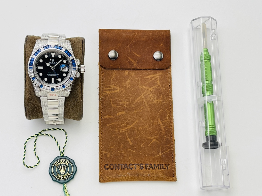 Rolex Greenwich II rear diamond custom version 116759 sa-78209 diamond pavé