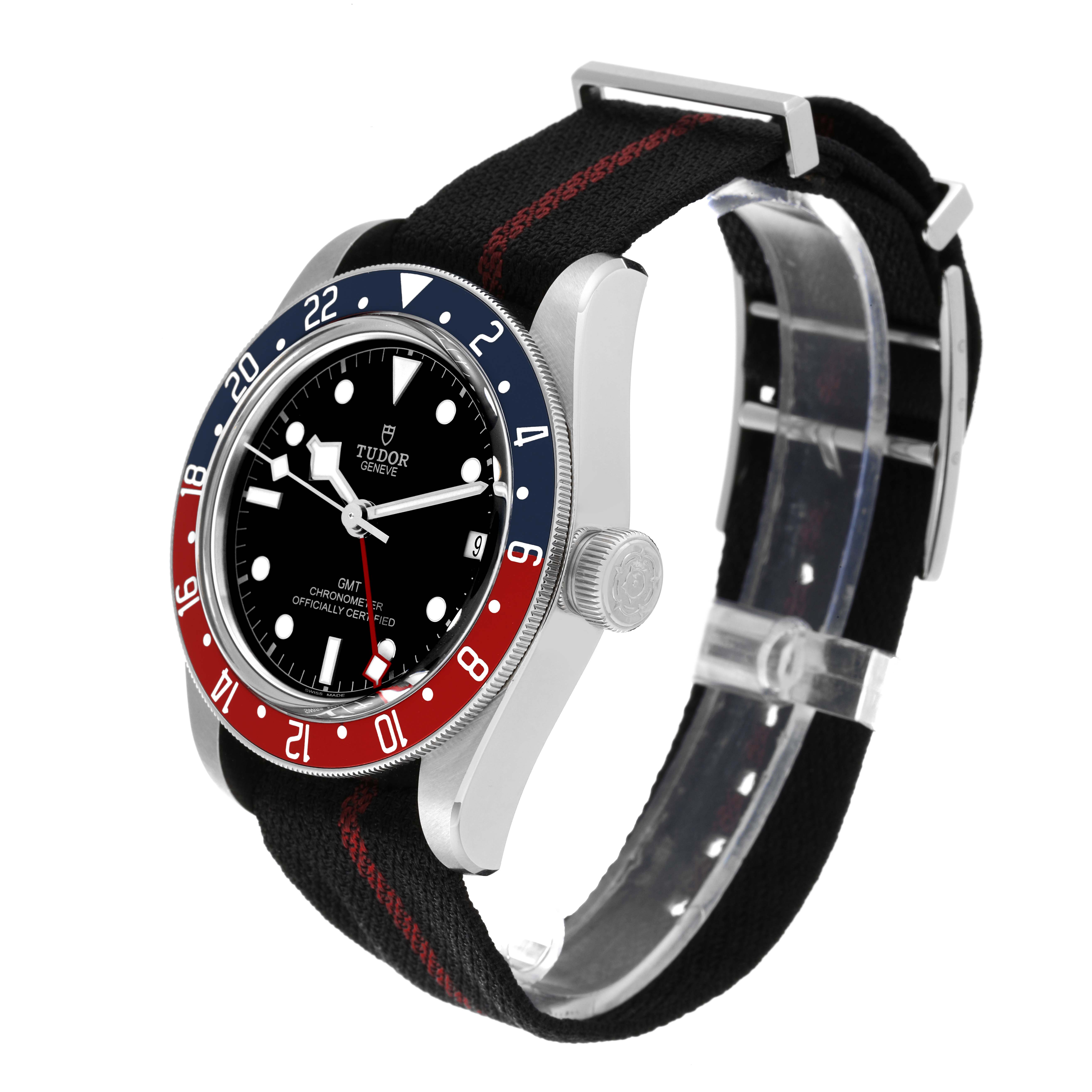 Tudor Heritage Black Bay GMT Pepsi Bezel Mens Watch 79830RB Box Card