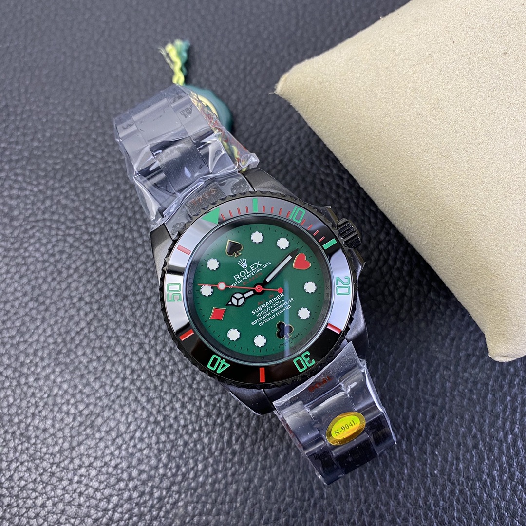 The latest model of the Submariner BLAKEN combines Rolex’s most popular green and black water ghosts,