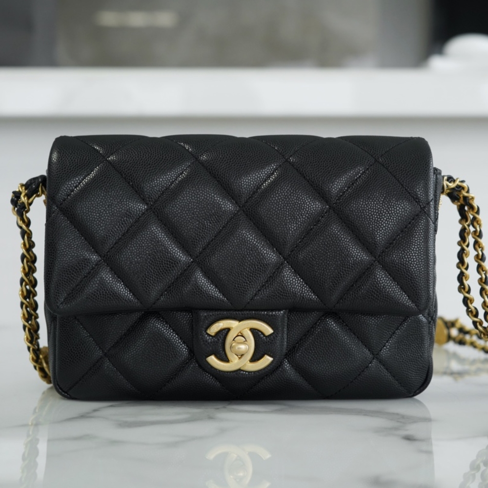 Chanel 22A Métiers d'Art Gold Coin Flap Bag