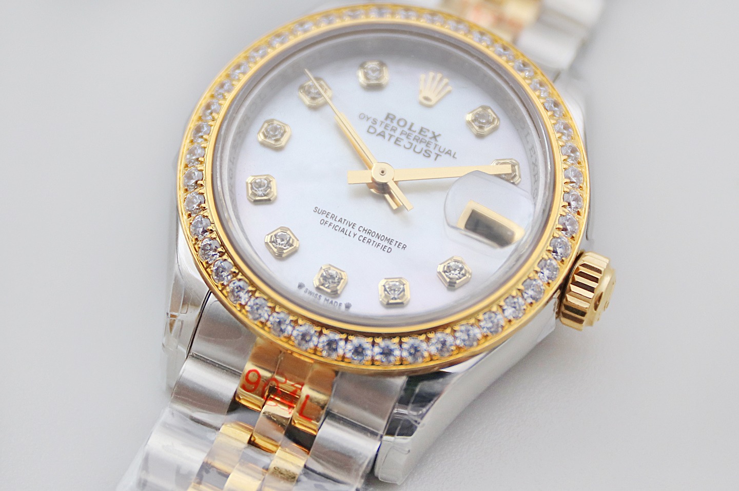 Rolex 28mm logbook women's watch, case size 28mm