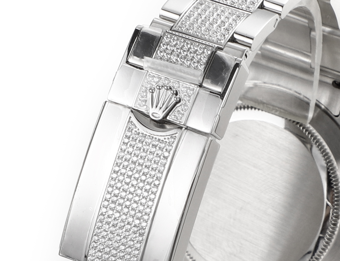 Rolex second-generation Daytona rainbow model full of diamonds 116596 watch!