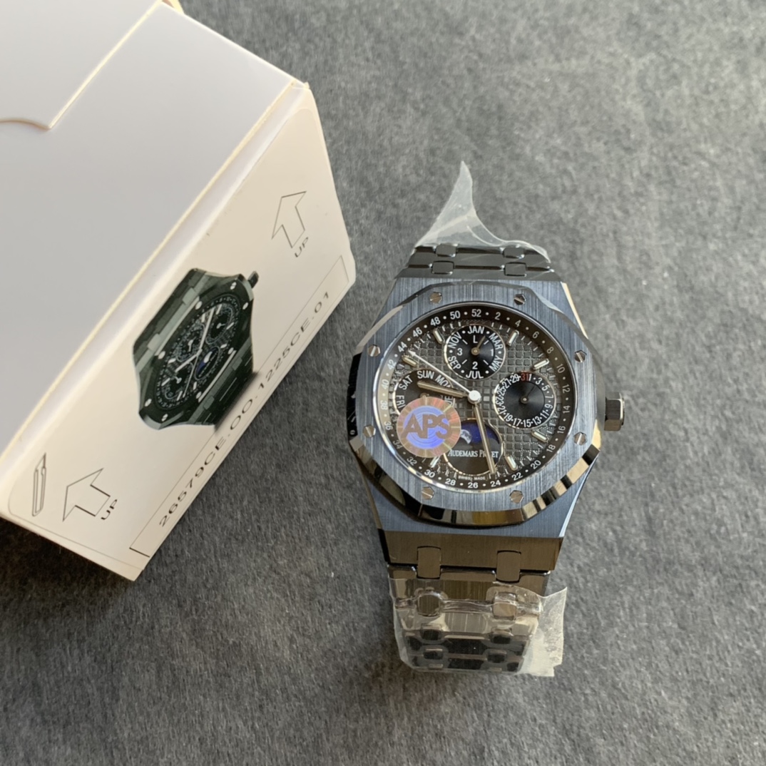 Audemars Piguet Black Ceramic 26579 True Moon Phase Royal Oak series has a