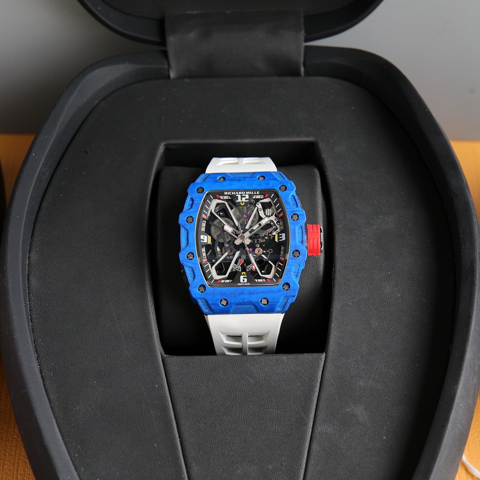 The Chad Mille 35-03 blue watch is a watch launched by Richard Mille