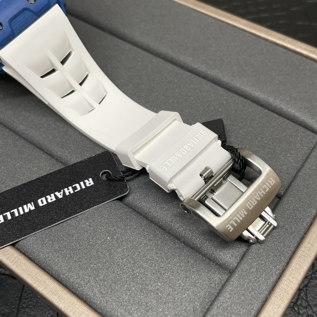 The Chad Mille 35-03 blue watch is a watch