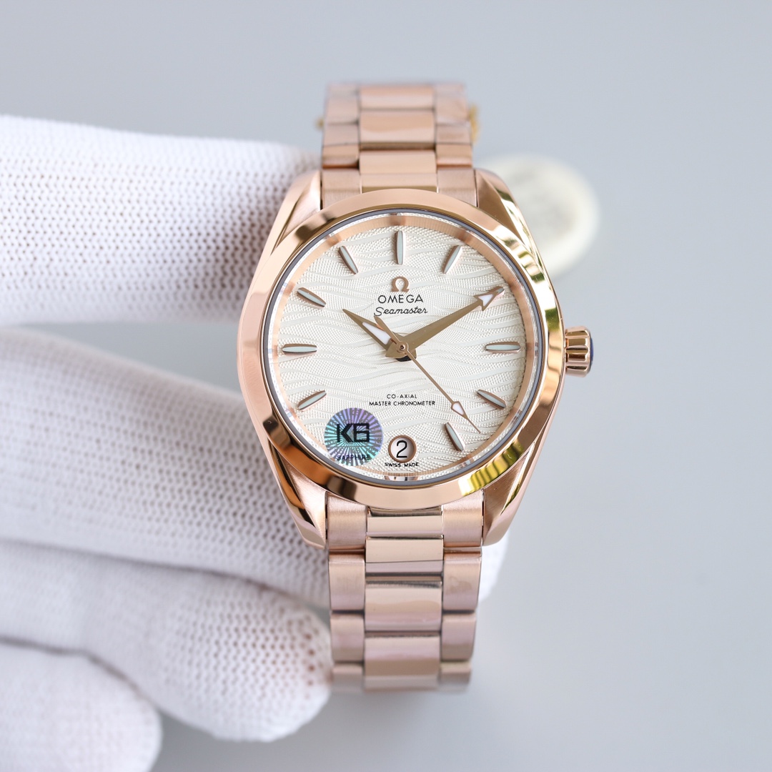 The Omega Seamaster series has a diameter of 34mm.