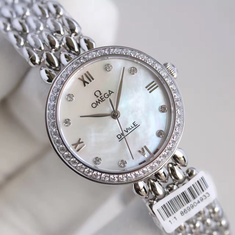 Omega water drop model full rose gold shell Roman diamond face