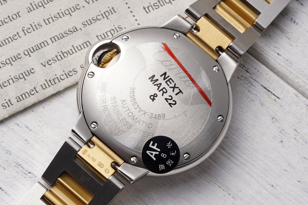 Cartier 33mm blue balloon series watch