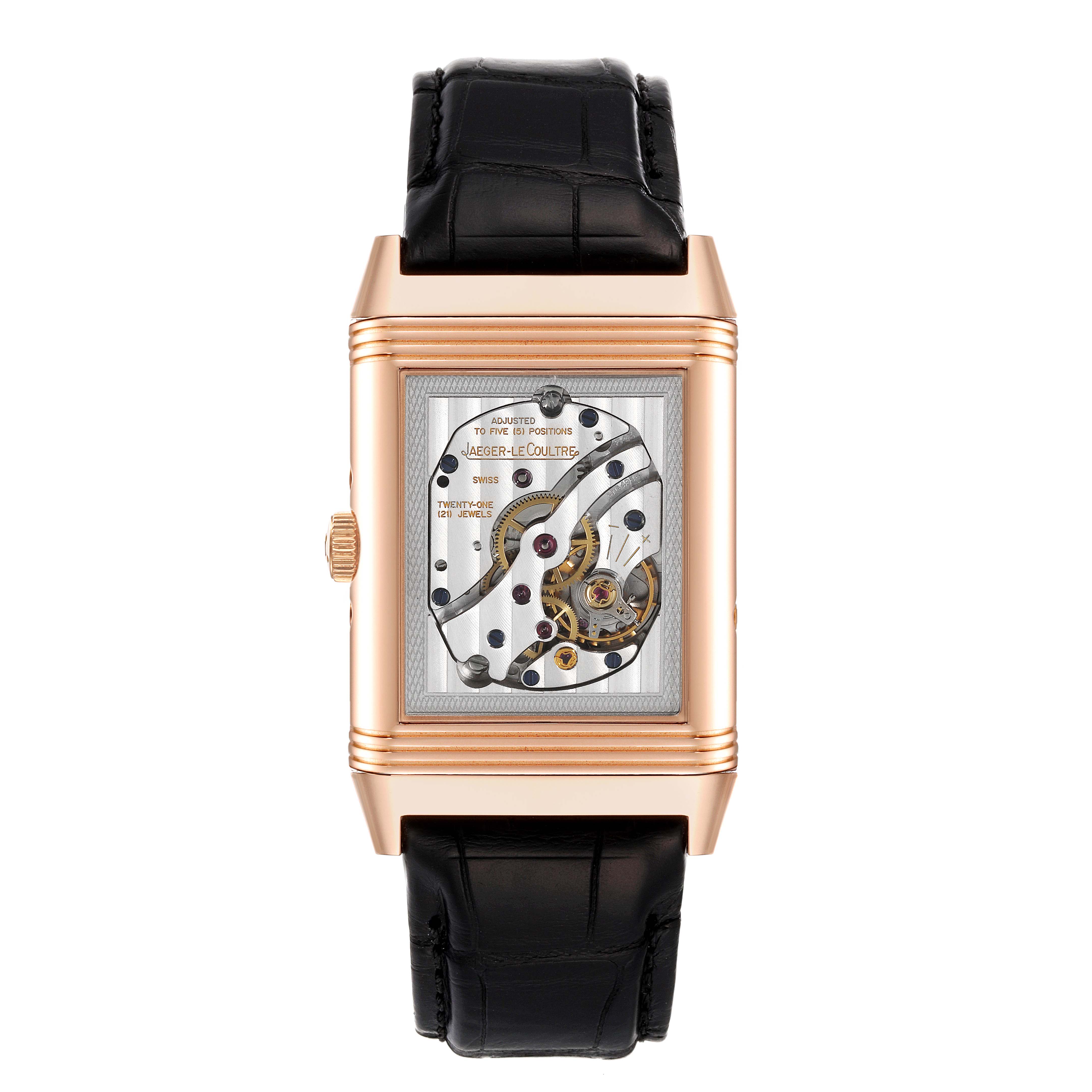 Jaeger LeCoultre Grande Reverso Calendar Moonphase Rose Gold Mens Watch Q3752520