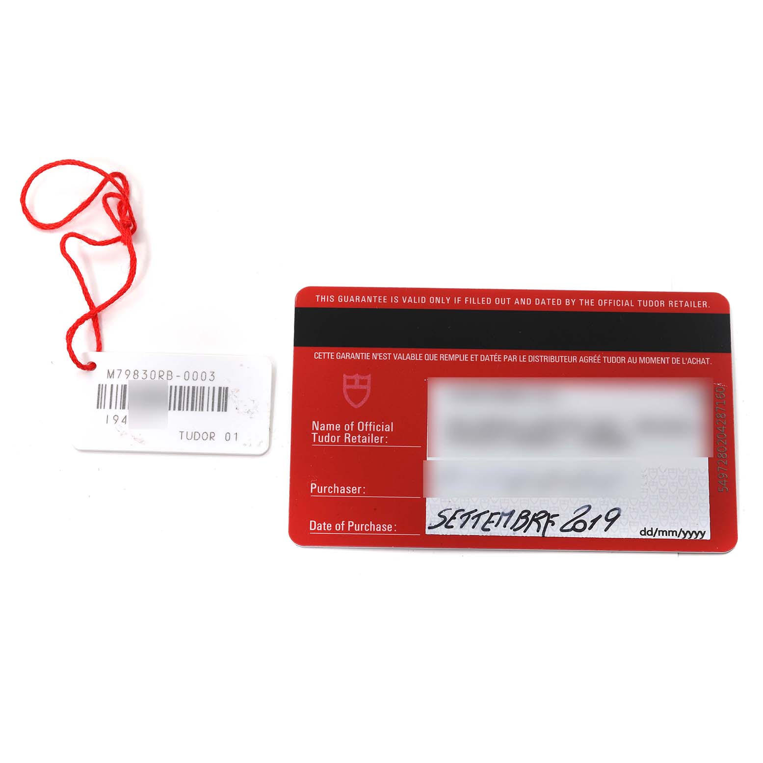 Tudor Heritage Black Bay GMT Pepsi Bezel Mens Watch 79830RB Box Card