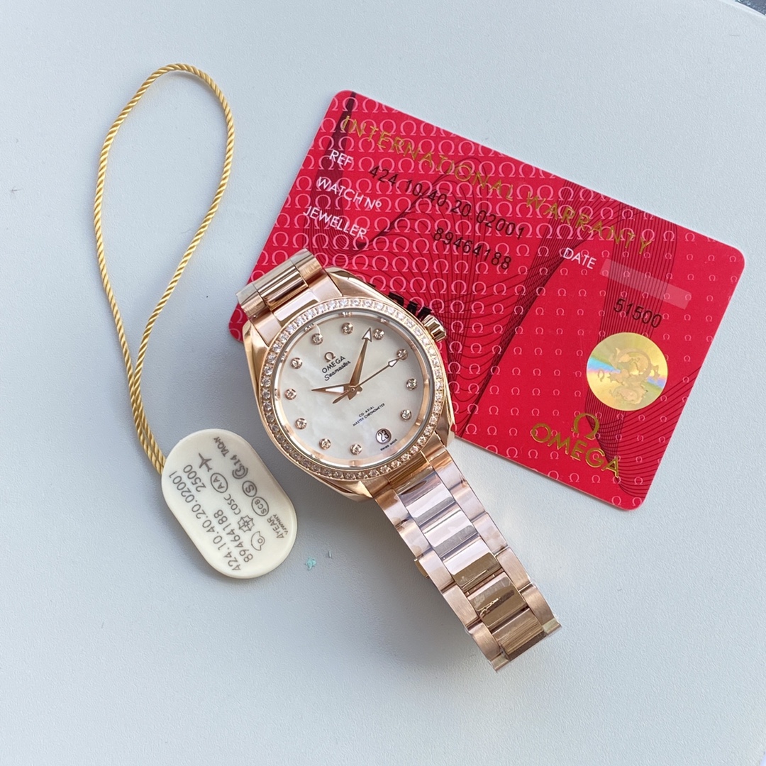 The Omega Seamaster series has a diameter of 34mm.