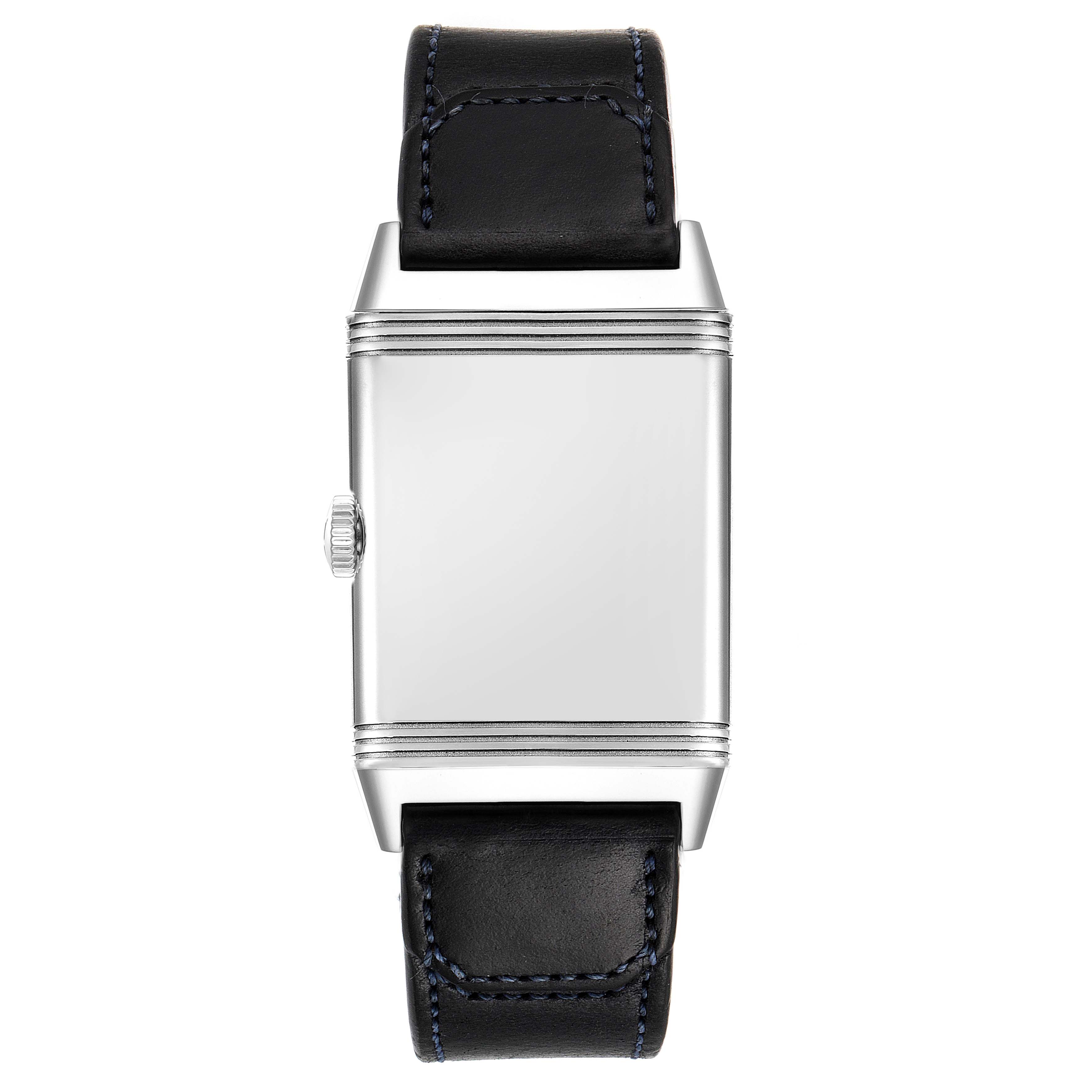 Jaeger LeCoultre Reverso Tribute Steel Mens Watch 214.8.62 Q3978480 Box Card