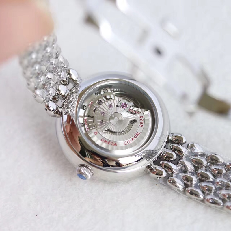 Omega water drop model full rose gold shell Roman diamond face