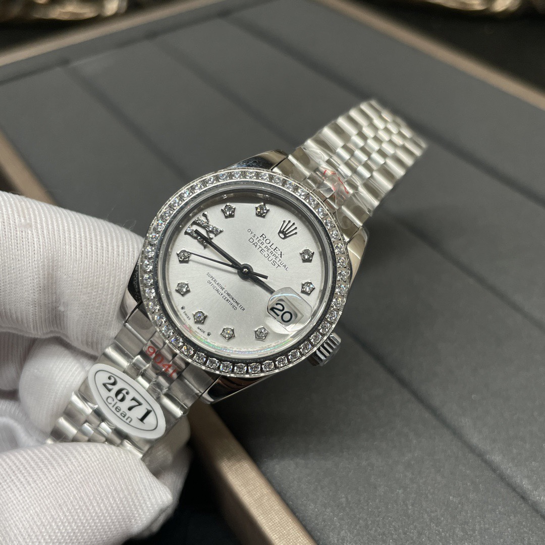 Rolex 28mm logbook women's watch