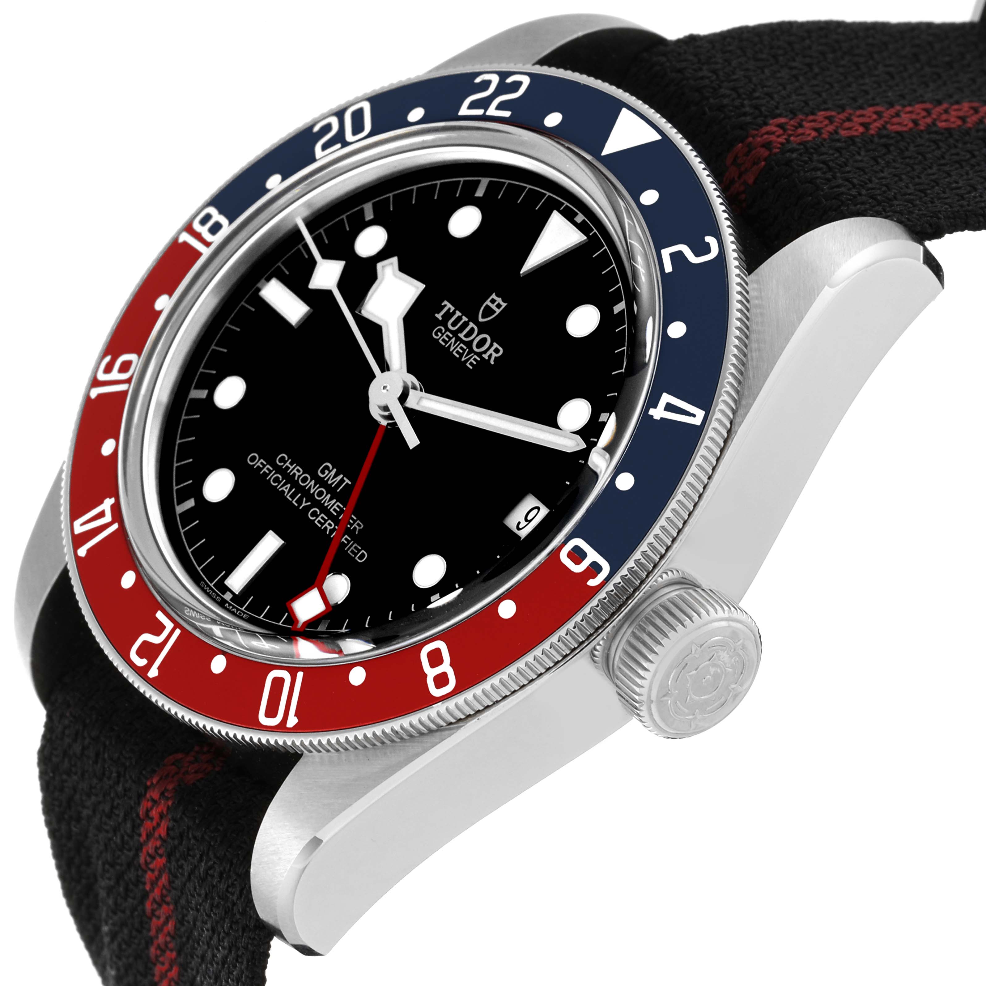 Tudor Heritage Black Bay GMT Pepsi Bezel Mens Watch 79830RB Box Card