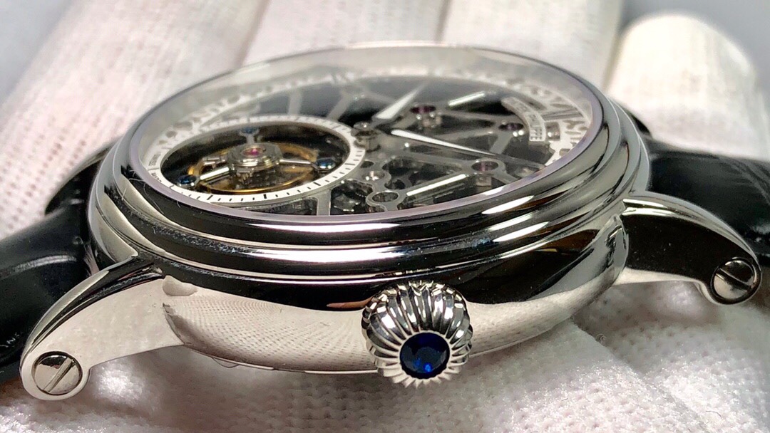 Patek Philippe (skeletonized double large storage kinetic energy) Haiou manual tourbillon movement watch