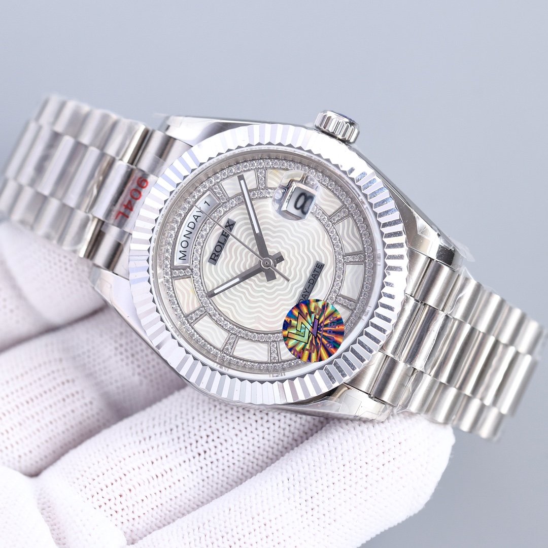Rolex Day-Date Series starry diamond-encrusted mechanical men's watch