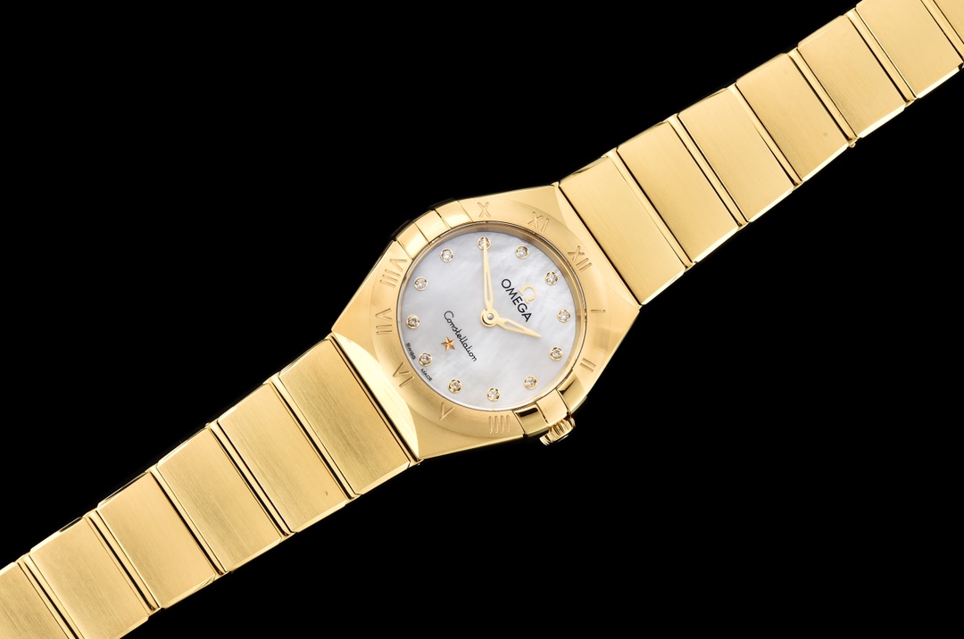 Omega's fifth generation Constellation series 25mm Swiss quartz women's watch.
