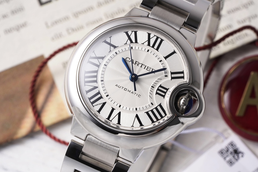 Cartier 33mm blue balloon series watch