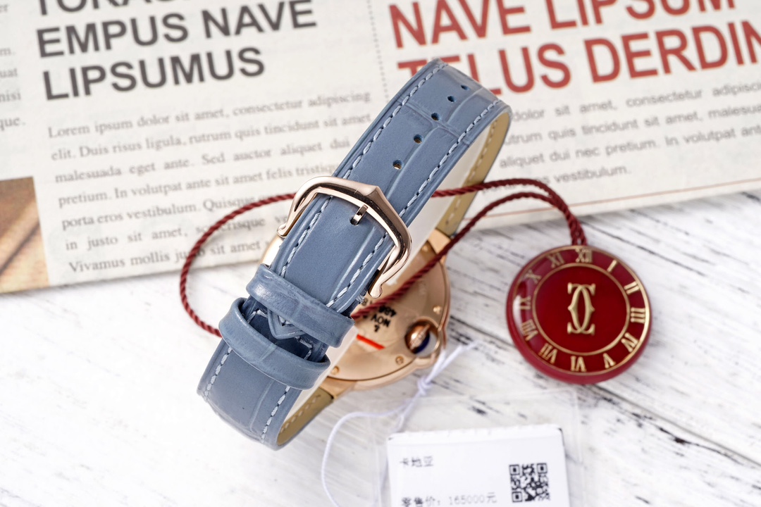 Cartier 33mm blue balloon series watch