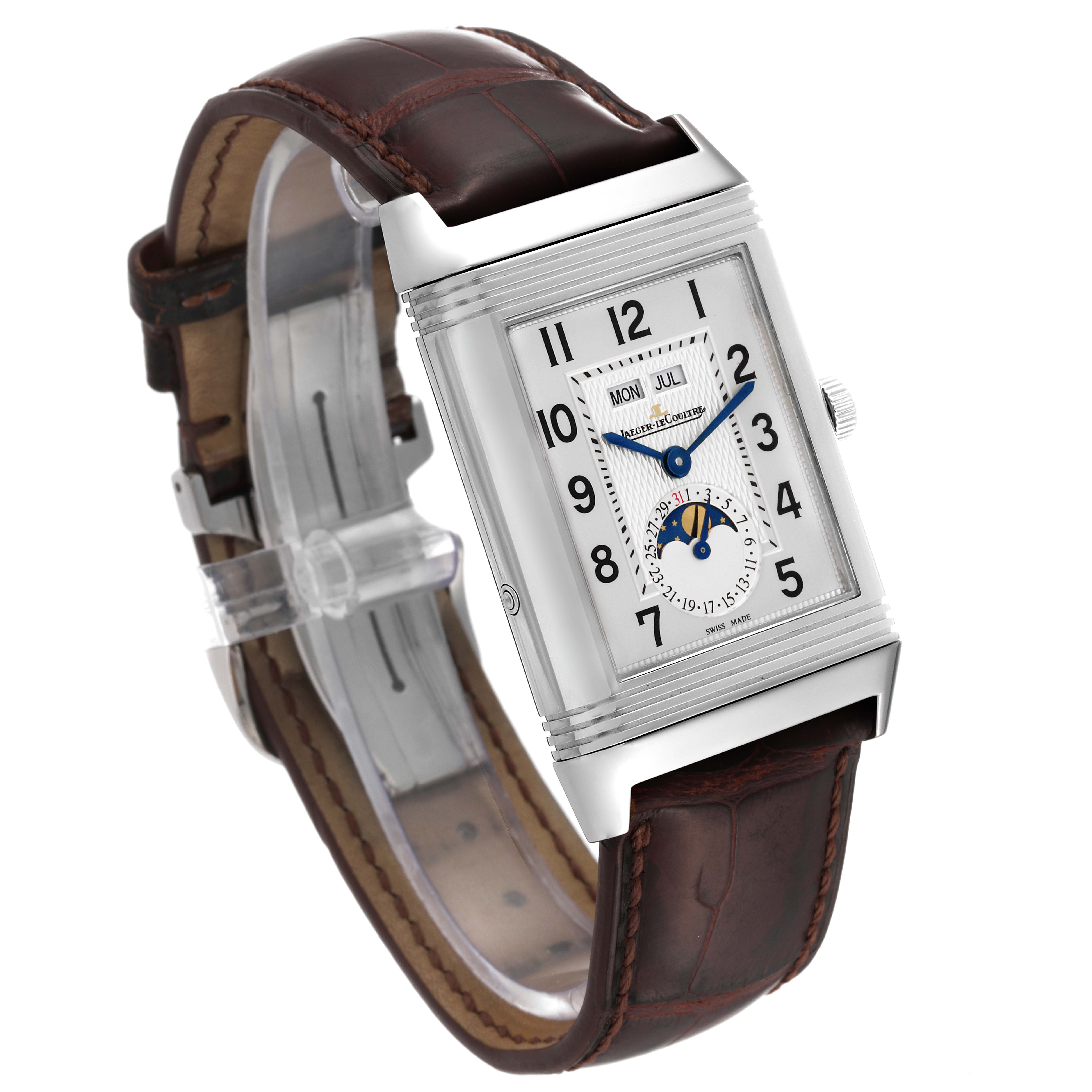 Jaeger LeCoultre Grande Reverso Moonphase Steel Mens Watch 273.8.84 Q3758420