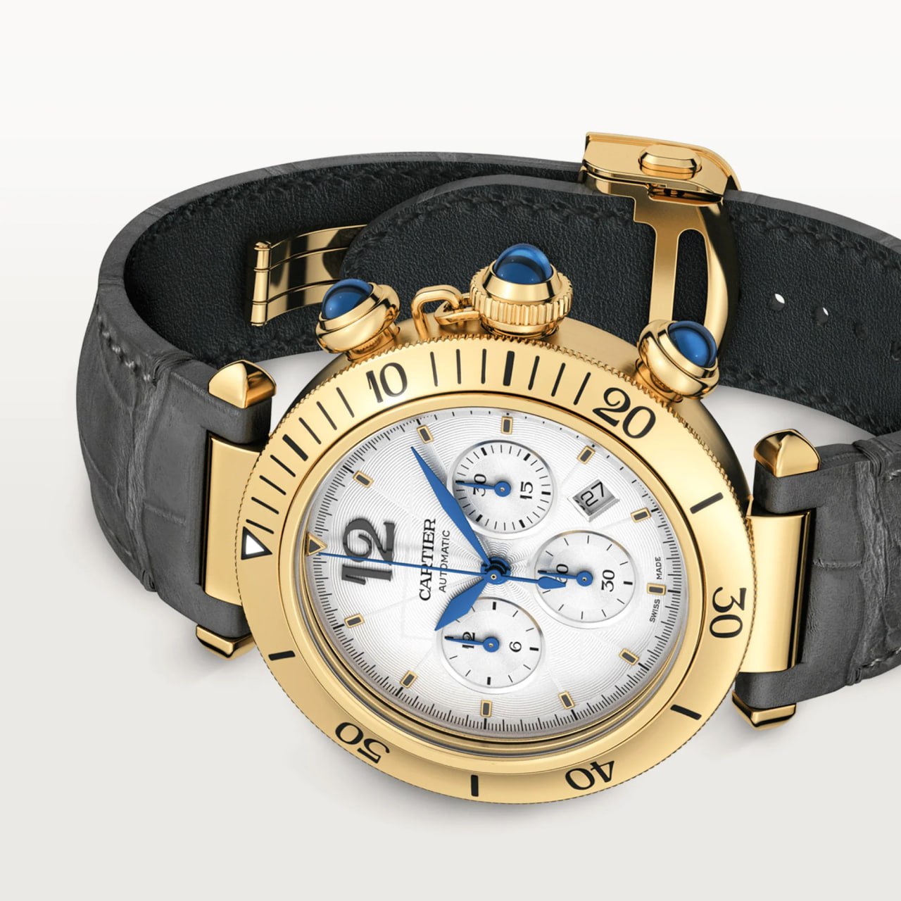 WGPA0017 Cartier Pasha Chronograph 41mm 18K Watch.