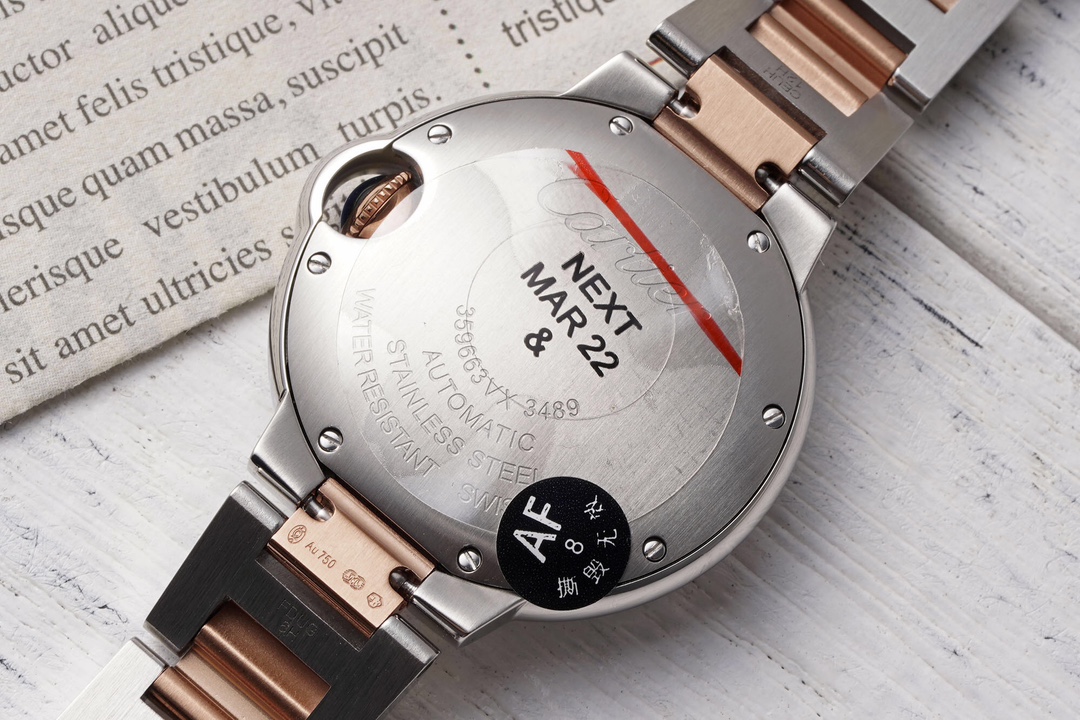 Cartier 33mm blue balloon series watch