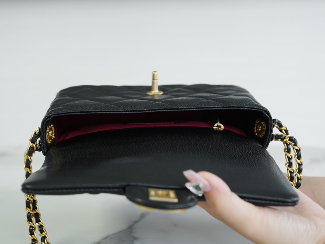 Chanel 22A Métiers d'Art Gold Coin Flap Bag