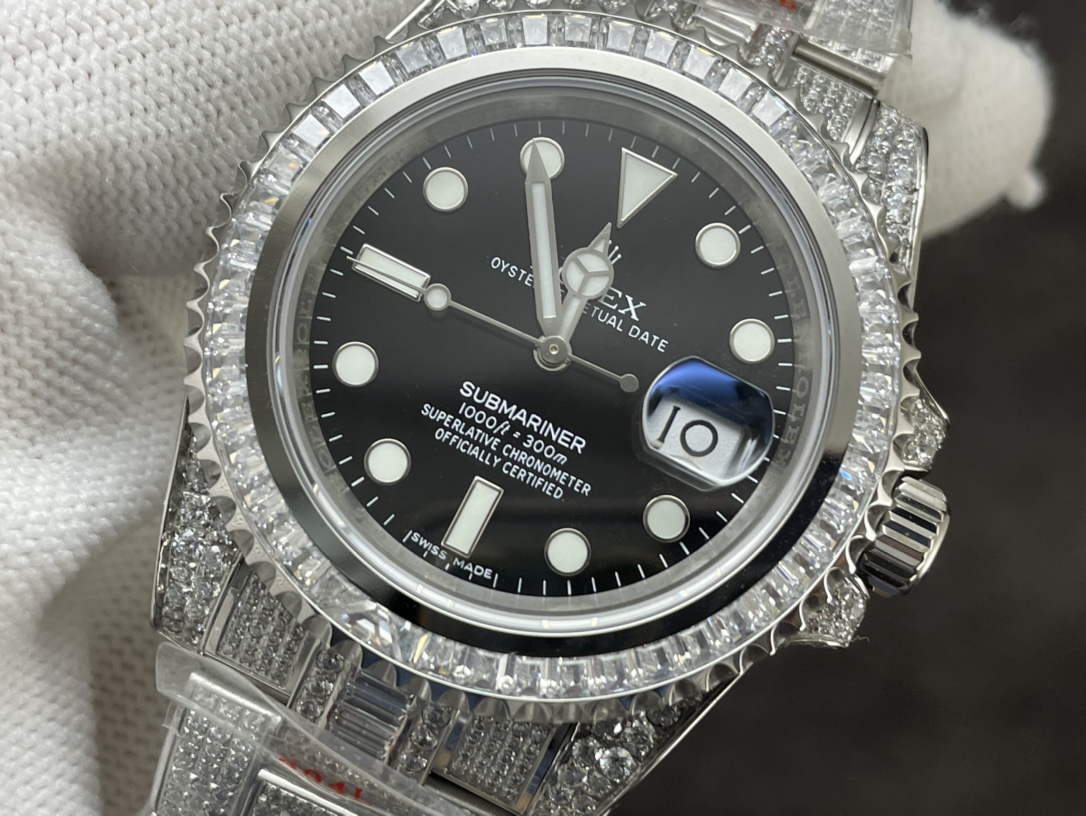 Rolex Gypsophila watch in history-Submariner Special Diamond Pavé!