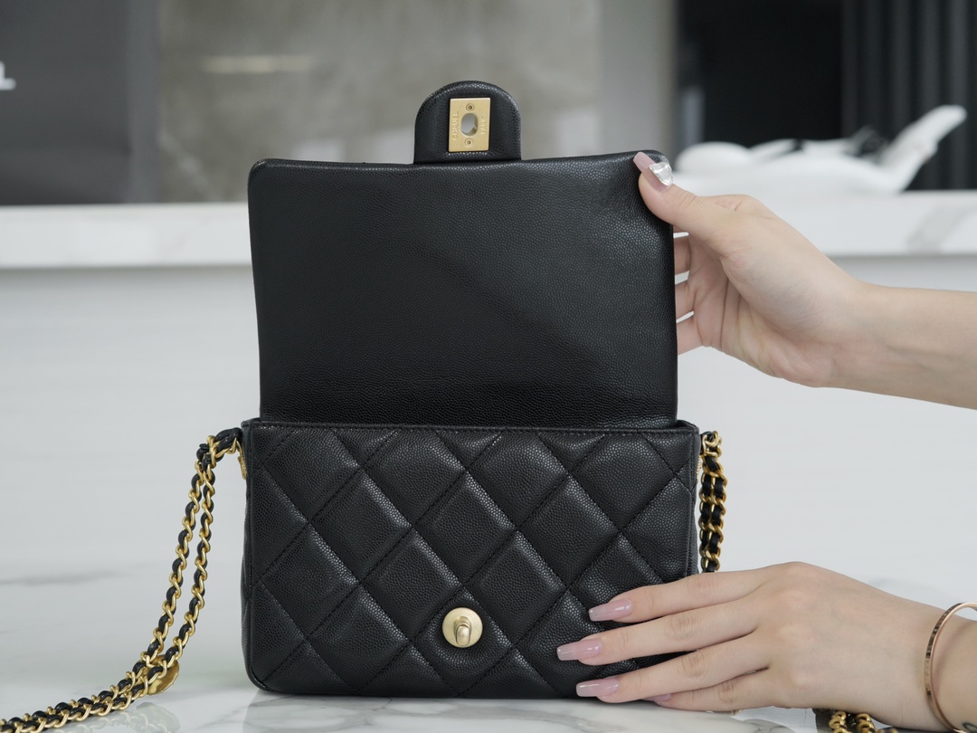 Chanel 22A Métiers d'Art Gold Coin Flap Bag