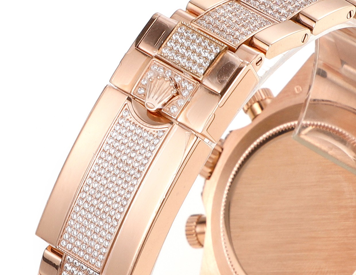 Rolex second-generation Daytona rainbow model full of diamonds 116595 watch!