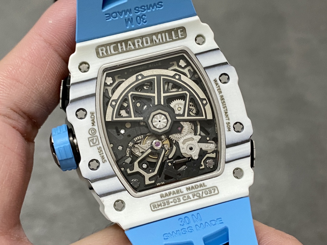 The Chad Mille 35-03 blue watch is a watch