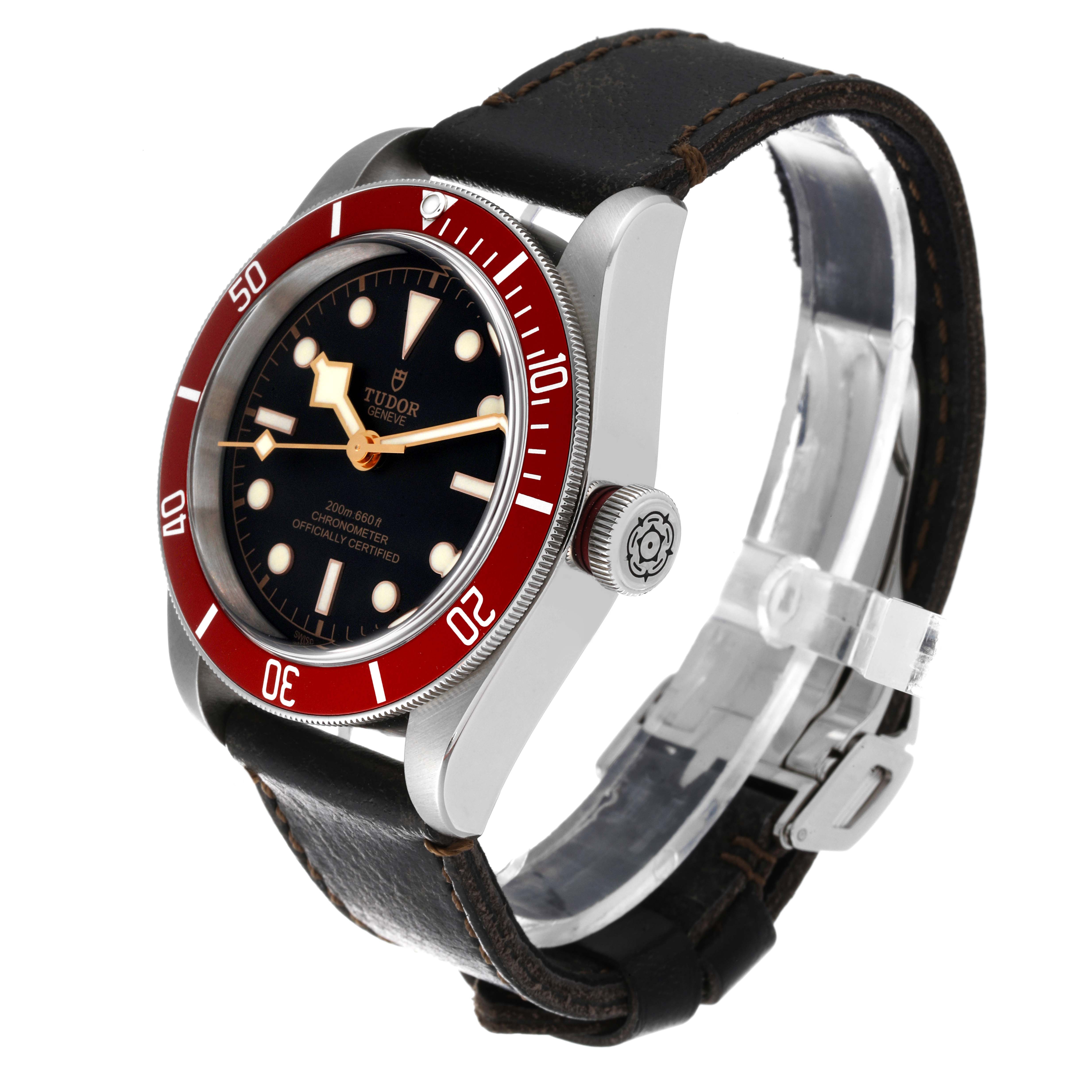 Tudor Heritage Black Bay Burgundy Bezel Steel Mens Watch 79230 Box Card