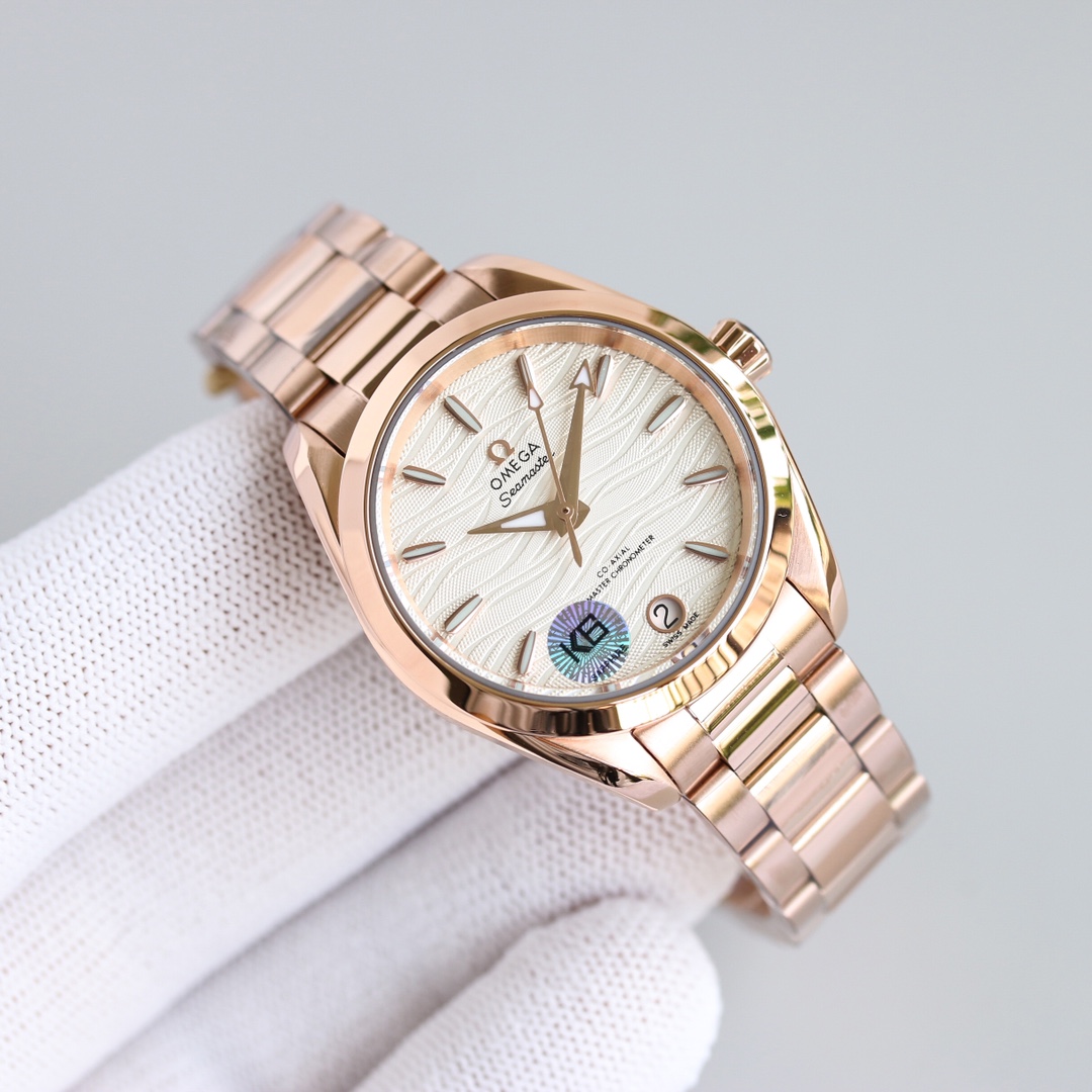 The Omega Seamaster series has a diameter of 34mm.