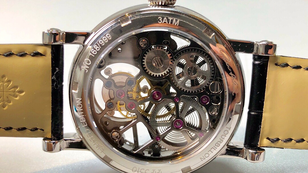 Patek Philippe (skeletonized double large storage kinetic energy) Haiou manual tourbillon movement watch