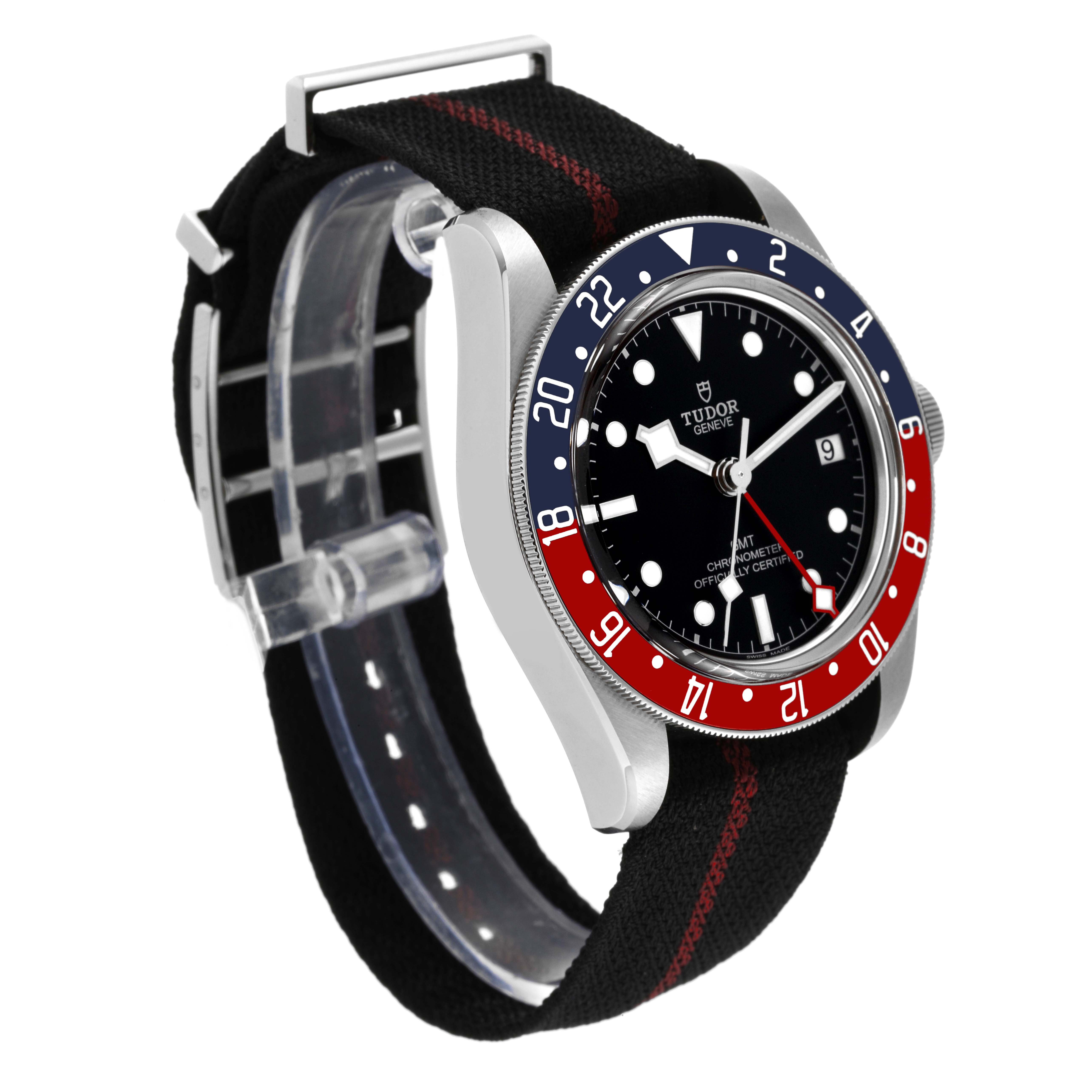 Tudor Heritage Black Bay GMT Pepsi Bezel Mens Watch 79830RB Box Card