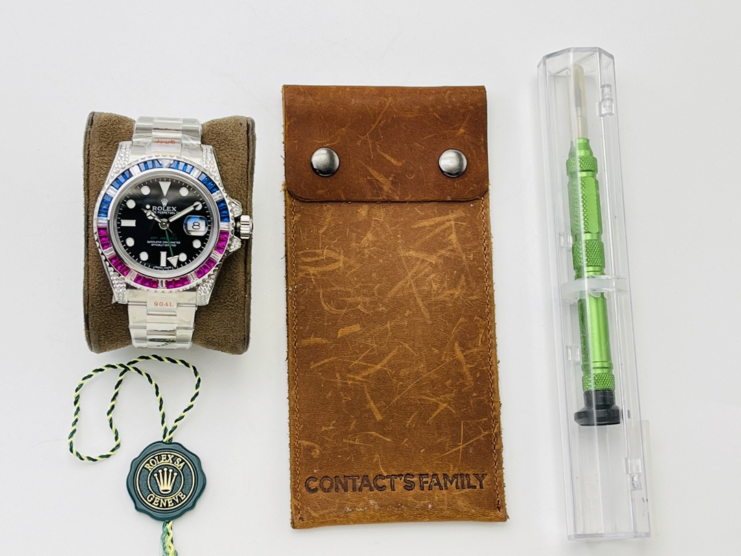 Rolex GMT-Master II customized version with diamond on the back!