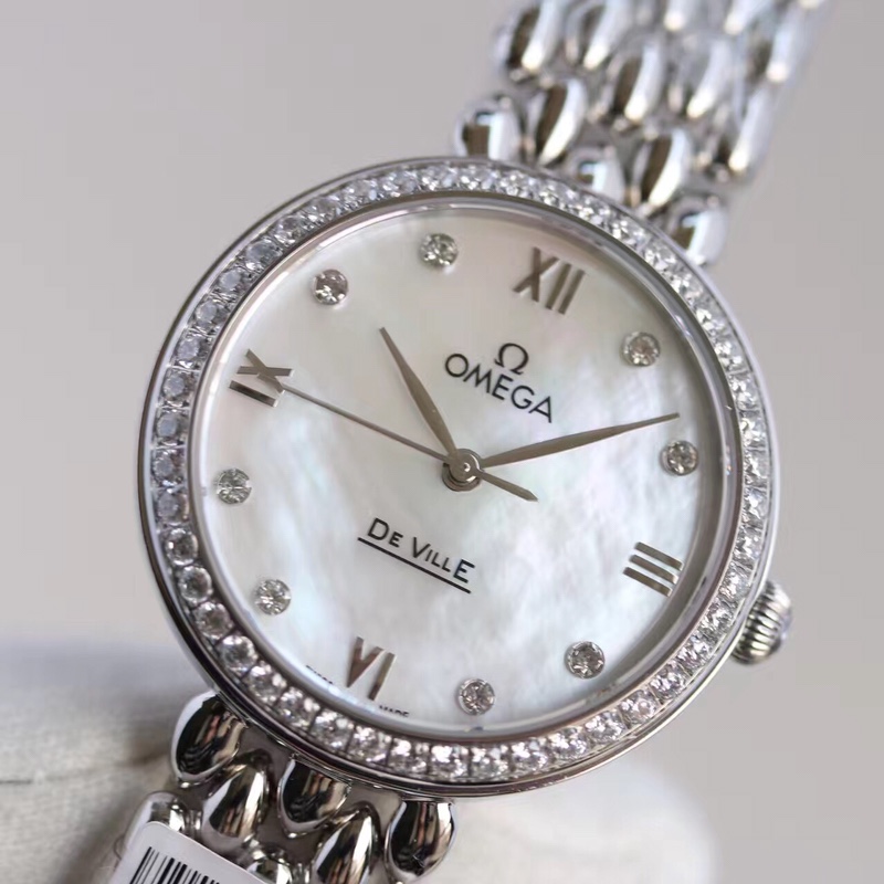 Omega water drop model full rose gold shell Roman diamond face