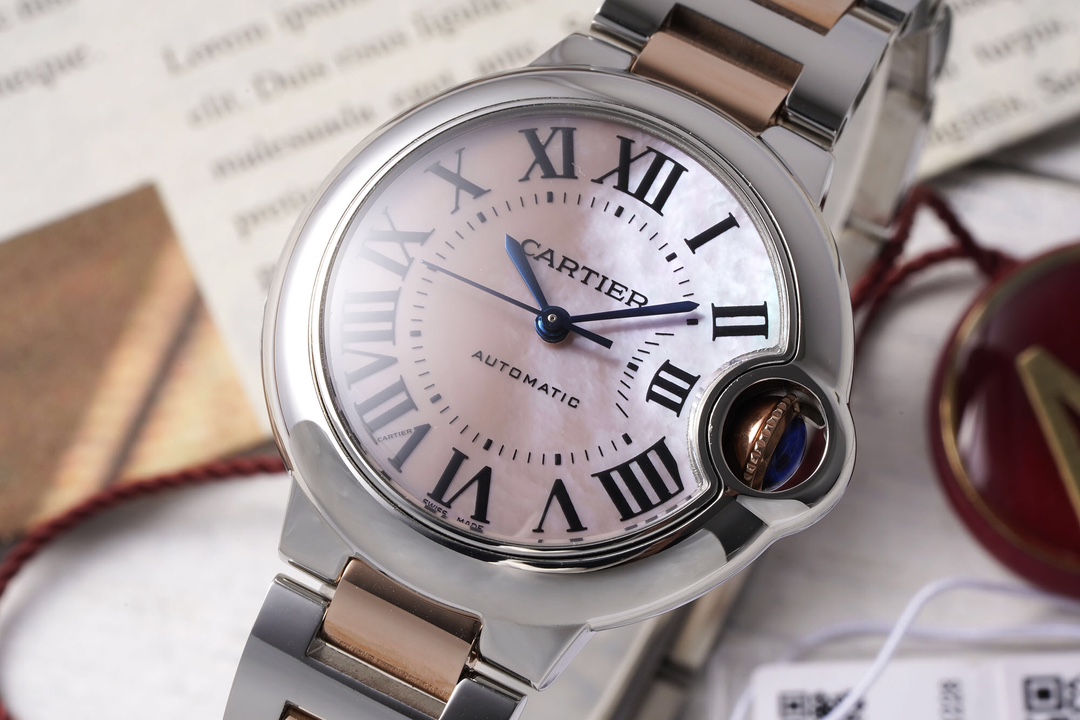 Cartier 33mm blue balloon series watch