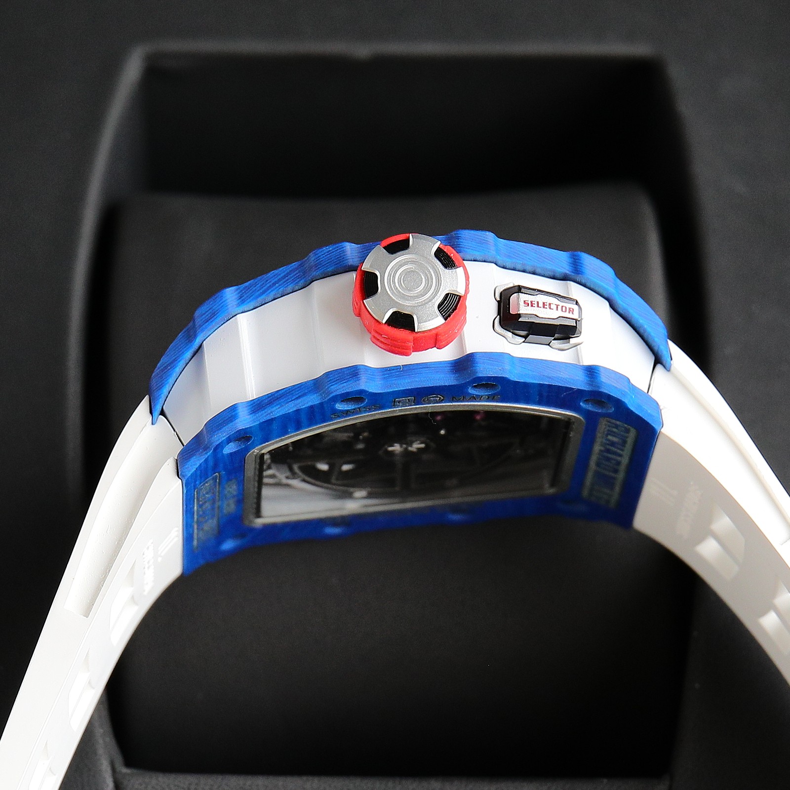 The Chad Mille 35-03 blue watch is a watch launched by Richard Mille