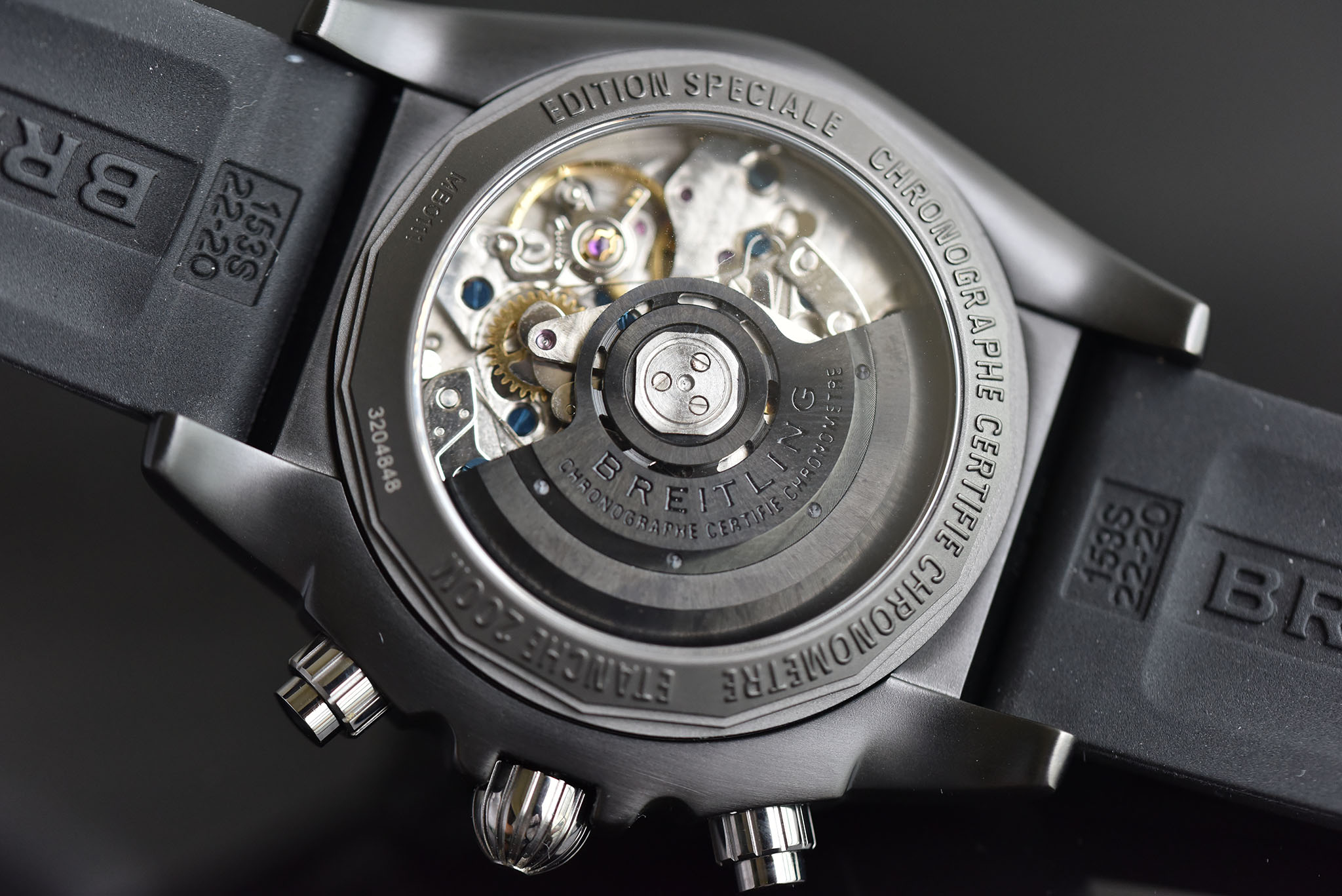 Breitling Mechanical Chronograph 44mm Black Steel Watch