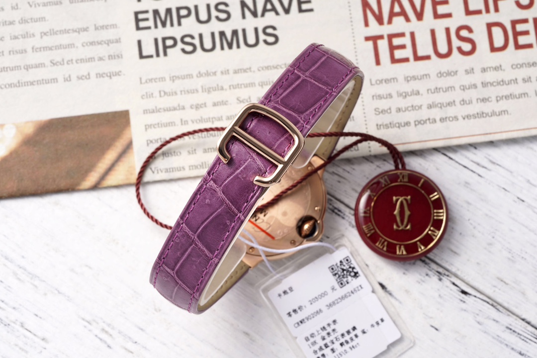 Cartier 33mm blue balloon series watch