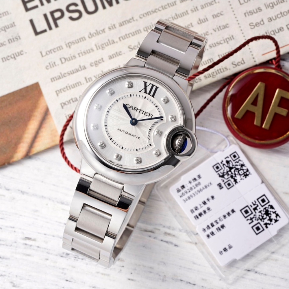 Cartier 33mm blue balloon series watch