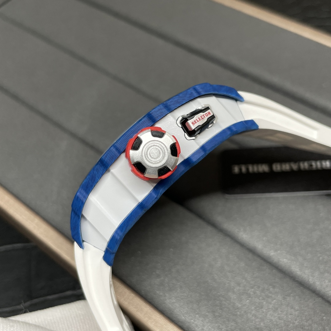 The Chad Mille 35-03 blue watch is a watch