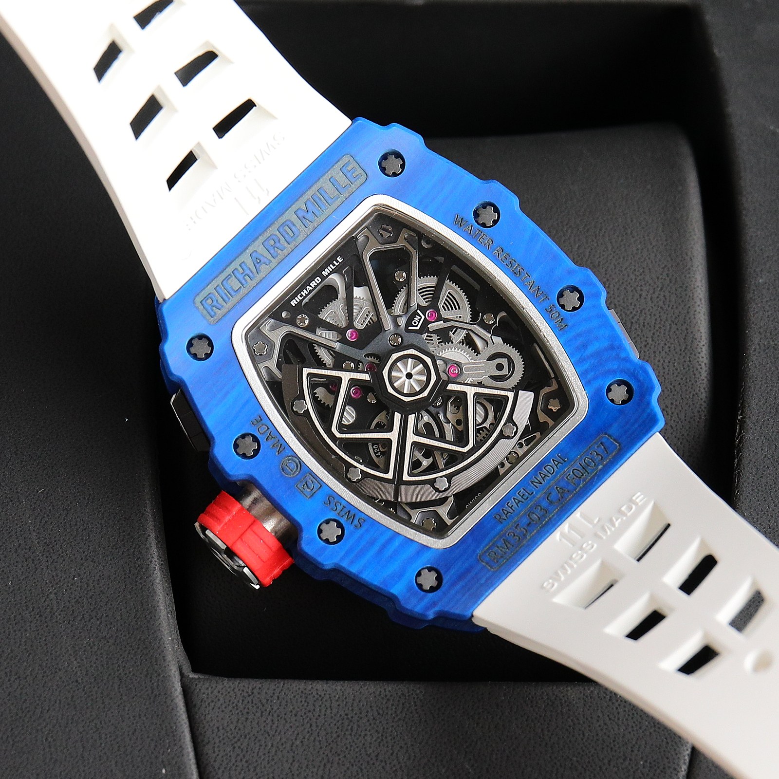 The Chad Mille 35-03 blue watch is a watch launched by Richard Mille